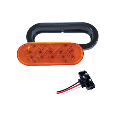 Abrams 6" Oval - 35 LED Amber Arrow Sequential Trailer Lights STTL-O35-A